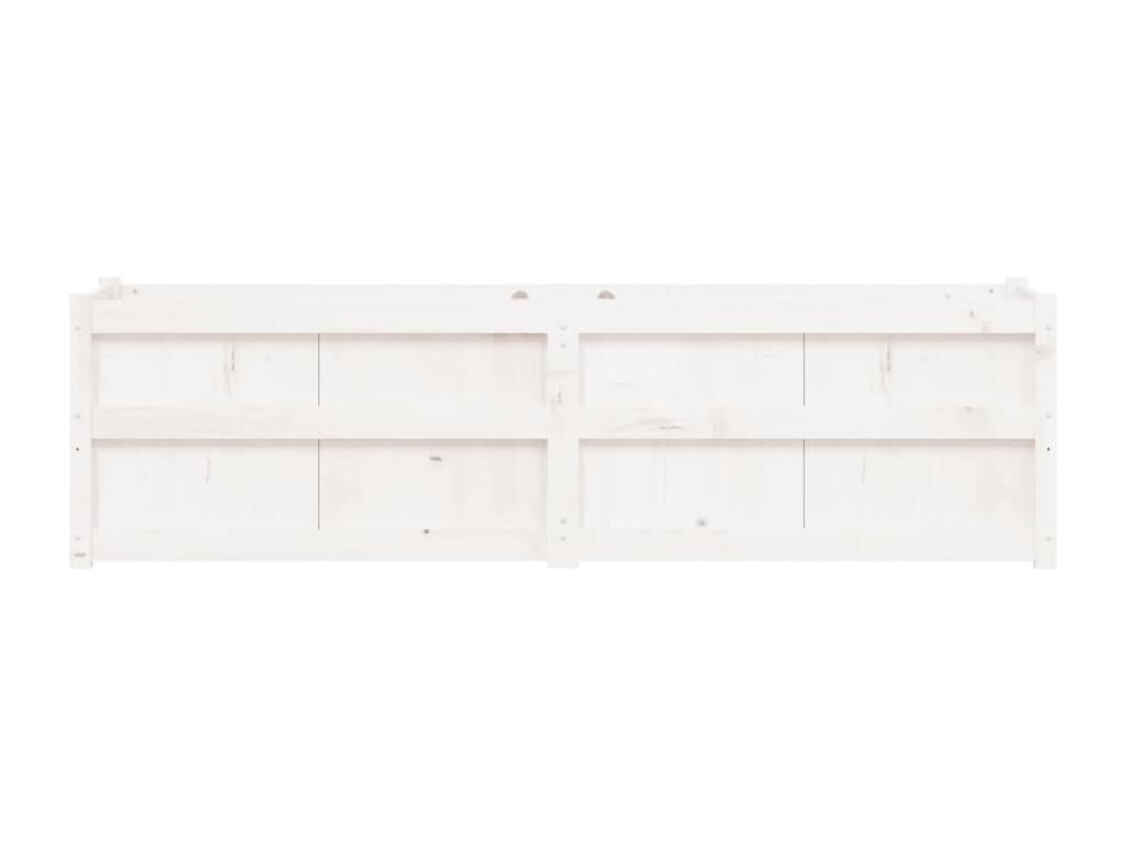 White planter 180x50x50 solid pine wood 89562NYNM