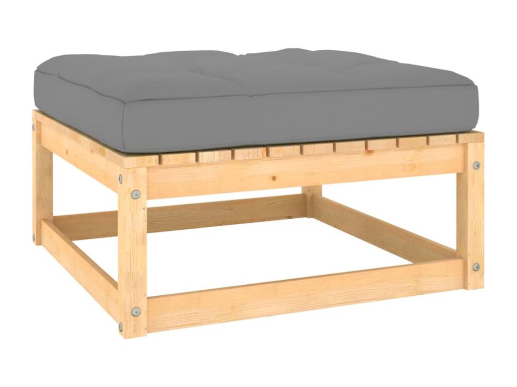 5-piece garden furniture set with cushions, solid pine wood, 32073BKPI