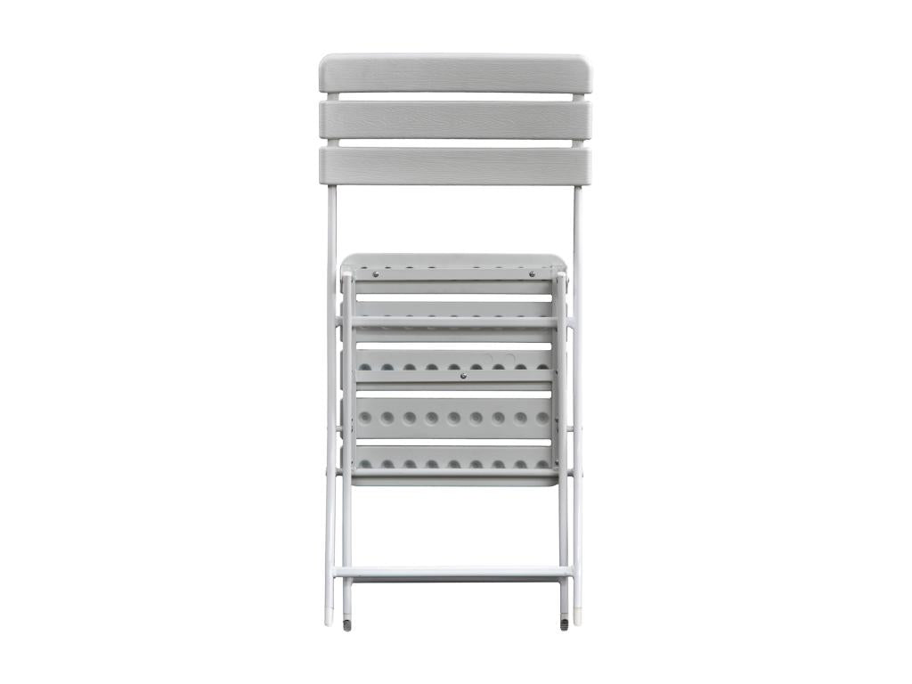 Set of 2 folding wood-look balcony chairs 56557UCLV