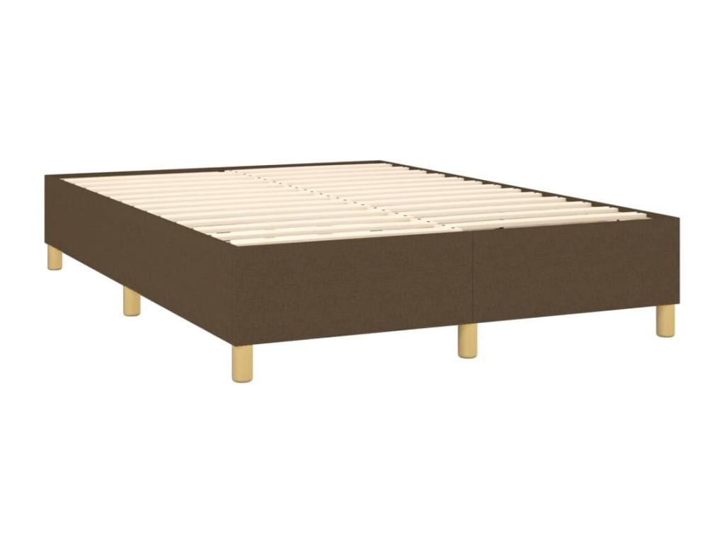 Upholstered bed base with mattress, dark brown, 140x190 cm, 27443CWYN
