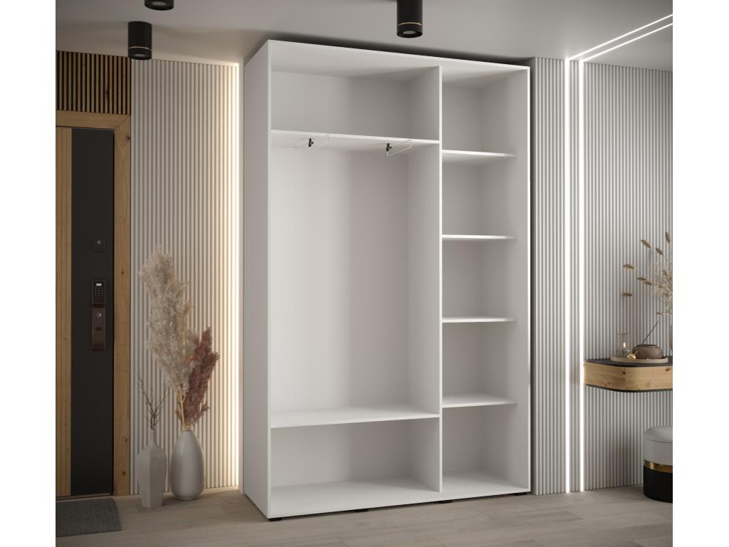 Calmetop 3 Sliding Door Wardrobe 235.2/150/45 3 Doors White/Calmetop/Silver 90523HWFU