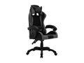 Gaming chair with RGB LED lighting, grey and black faux leather, 87593OCIT