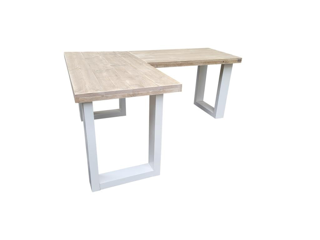 Calmetop - Corner Desk - New England Scaffolding Wood - White 180/120 32222IYVF