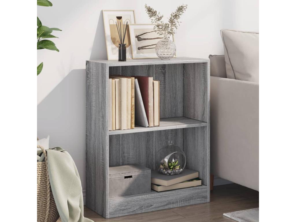 Bohometop grey bookcase 60x24x76 cm Engineered wood 49242DBGN