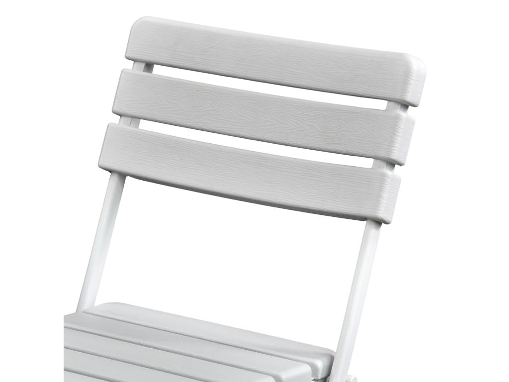 Set of 2 folding wood-look balcony chairs 56557UCLV