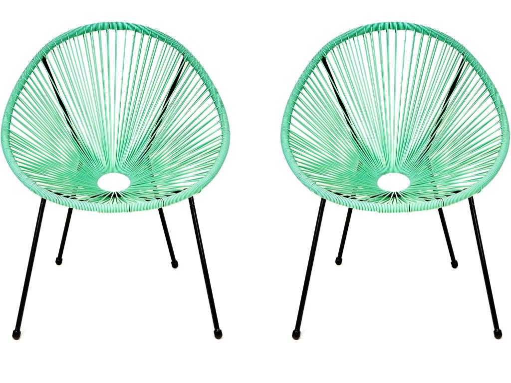 Set of 2 Nidchicshop garden armchairs - Green 80793JFPJ