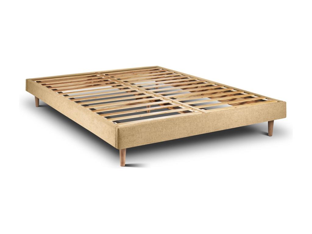 Nidchicshop Bed Base, Yellow Fabric, 135x190cm, H29cm, 23587QYWF