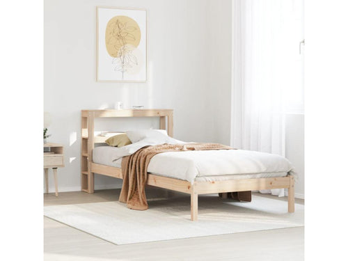 Bed frame without mattress 75x190 cm solid pine wood 32335ZORW