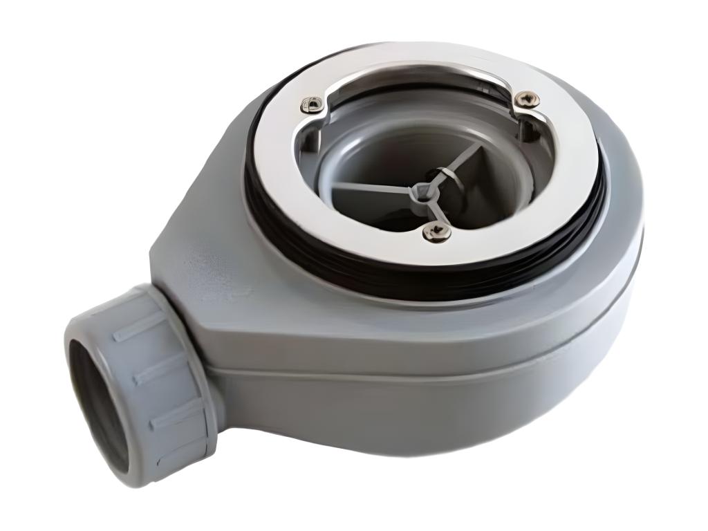 Calmetop 70x170 cm extra-flat shower tray in white slate-effect resin with white drain cover 15666HGME