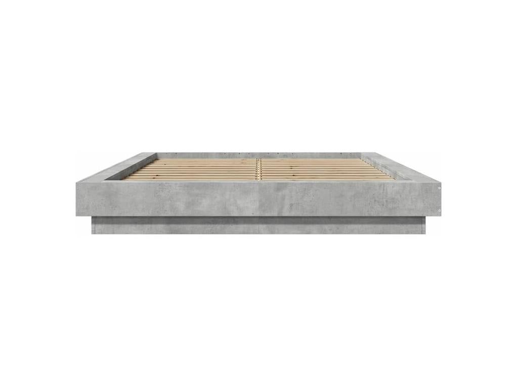 Bed frame with LED light, concrete grey, 120x200 cm, 31104ZSWW
