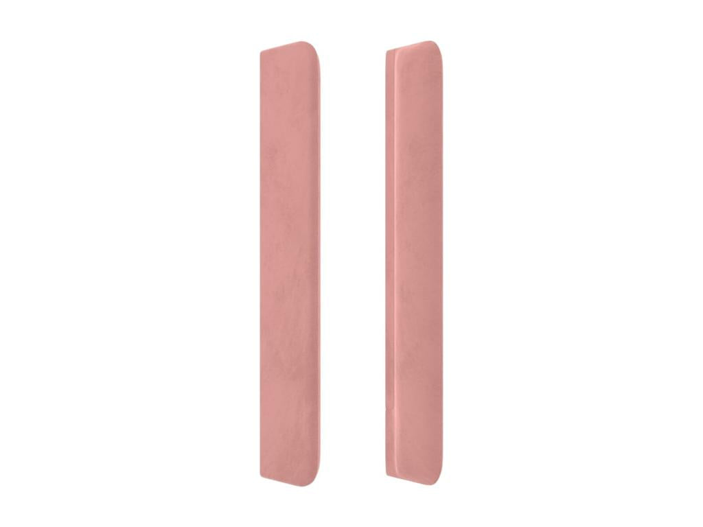 Headboard with wings, Pink, 163x16x118/128 cm, Velvet, 52259BGTM