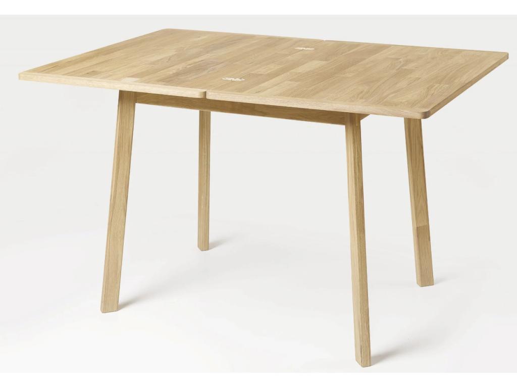 Small extendable table in bleached solid oak, Nidchicshop, 90-130cm, 52075VQFK