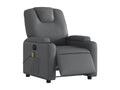 Grey faux leather electric reclining massage chair 15108AASA