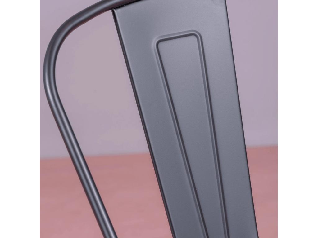 Industrial-style metal and steel chair - Bohometop - Black 15143EUDS