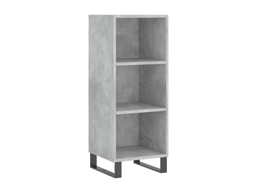 Highboard, Concrete Grey, 34.5x34x180 cm, Engineered Wood, 88092AQYQ