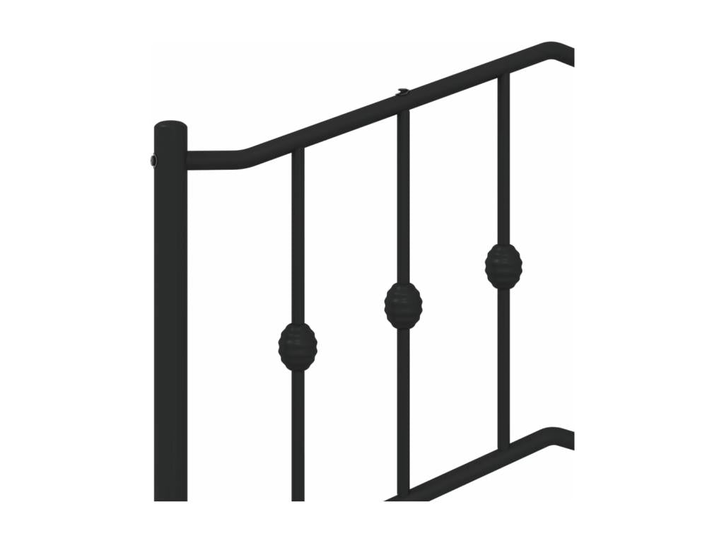 Metal bed frame with black headboard 120x190 12738FHOG