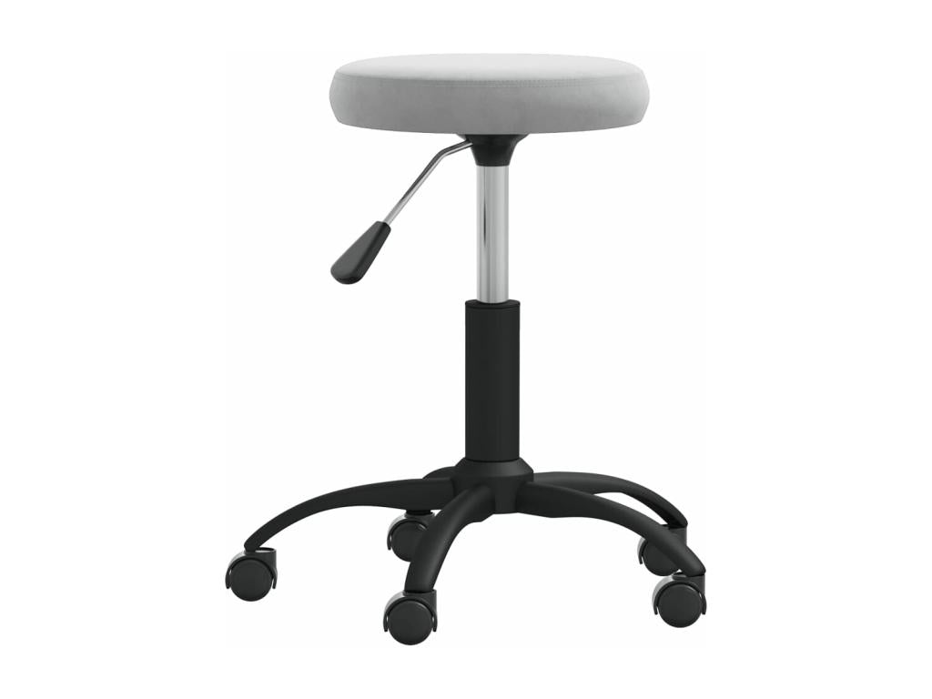 Light Grey Velvet Swivel Office Chair 90558WRMI