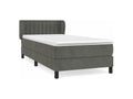 Calmetop bed base with mattress, dark grey, 100x200 cm, 28781XFTJ