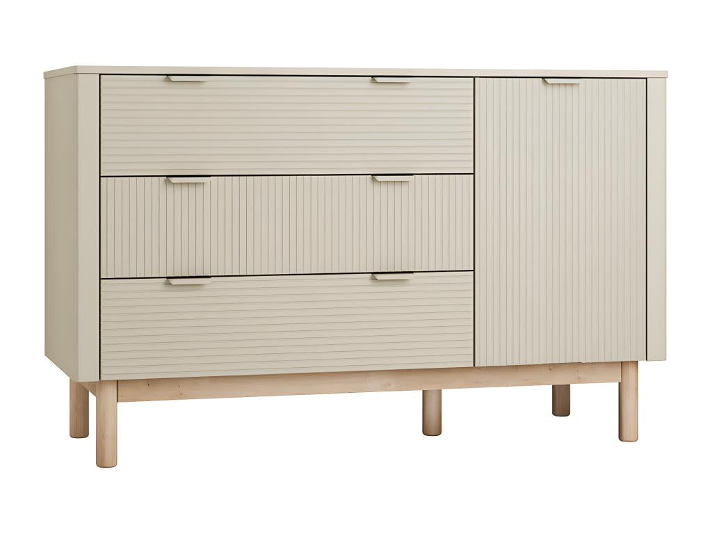 Calmetop Champagne 3-Drawer 1-Door Chest of Drawers 31382XHTY