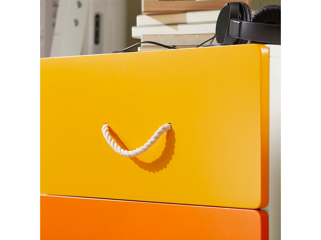 Nidchicshop KMB72-W Children's Storage Cabinet, Book and Toy Storage, Children's Toy Chest, 3-Drawer Storage Unit, 12207GIGV