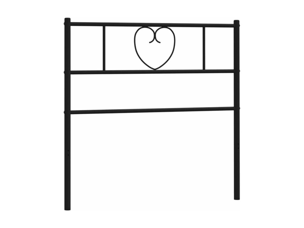Black metal headboard 80cm 25961UWSP