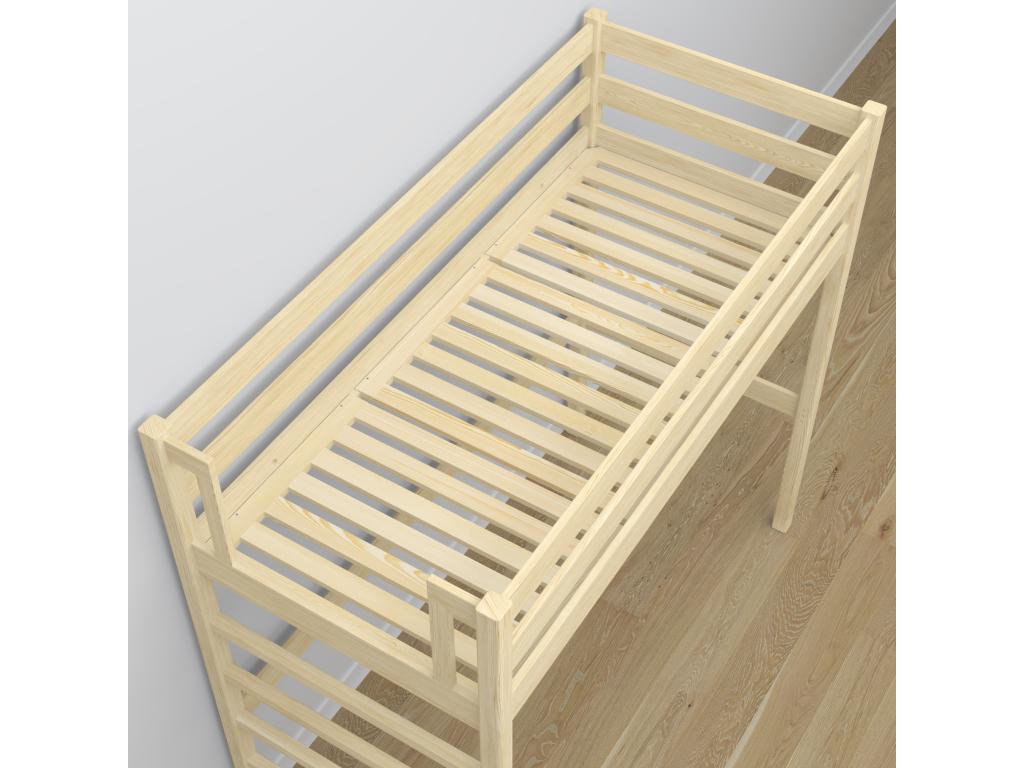 Wooden loft bed - with desk N01 Light Pine 120x200 52662QSIX