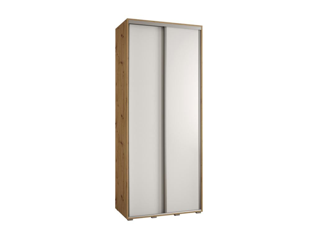 Calmetop 1 Sliding Door Wardrobe 235.2/110/45 2 Doors Calmetop/White/Silver 67845DXLT