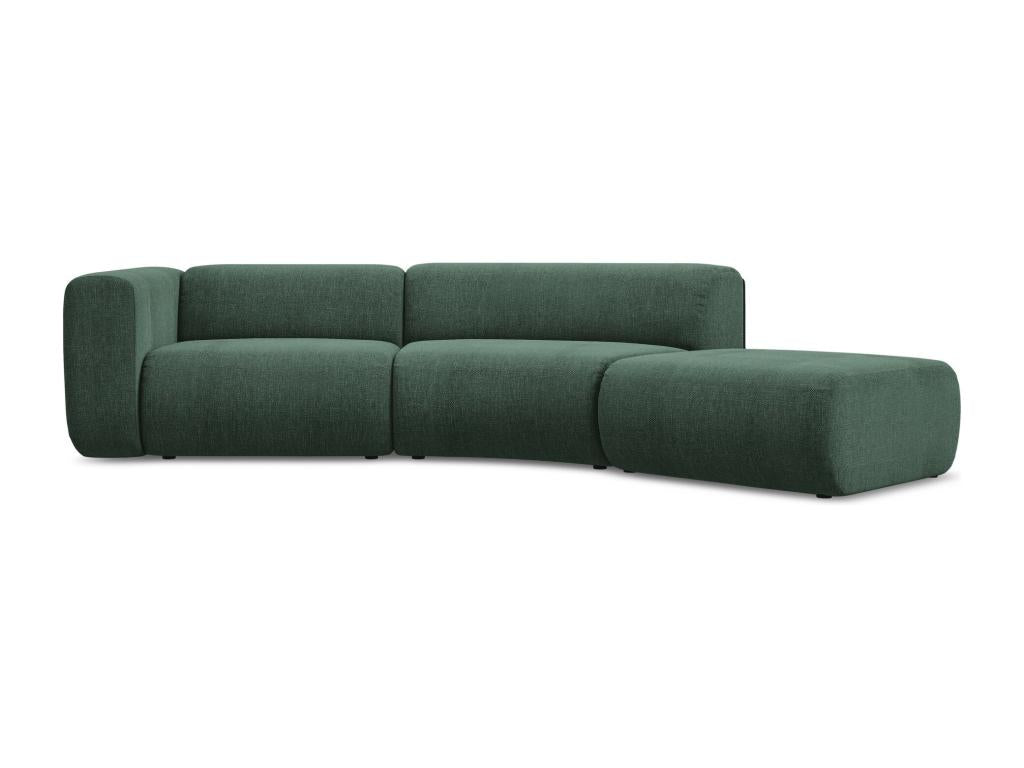 Modular 4-seater sofa in chenille fabric - green - Nidchicshop 12311ZDWE