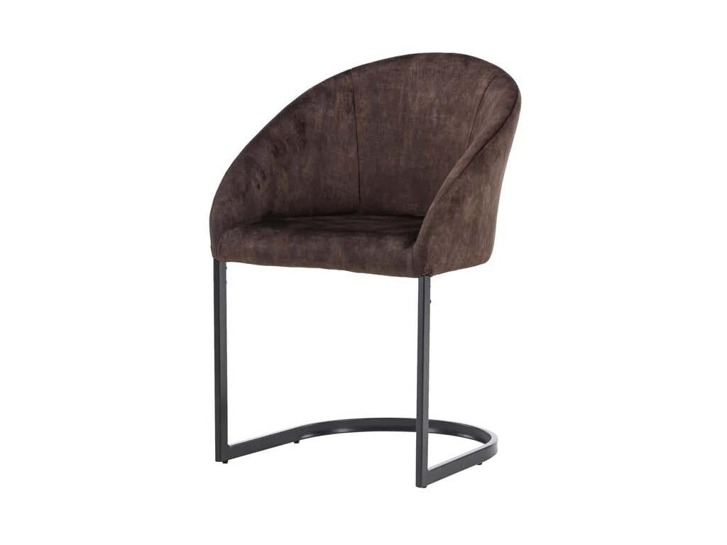 Evening dining chair with dark brown armrests 95027YGVL
