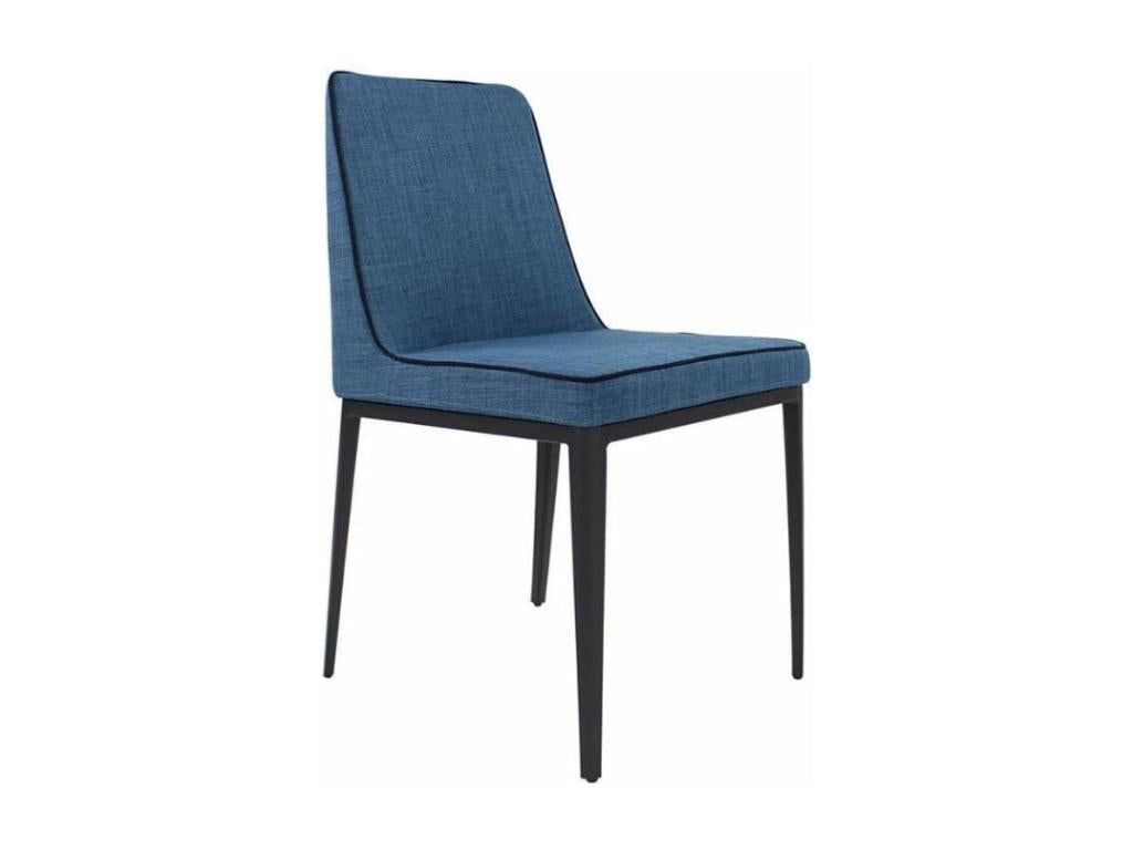 Calmetop fabric chair with black steel legs - set of 2 - Calmetop color 40 07354SBEV