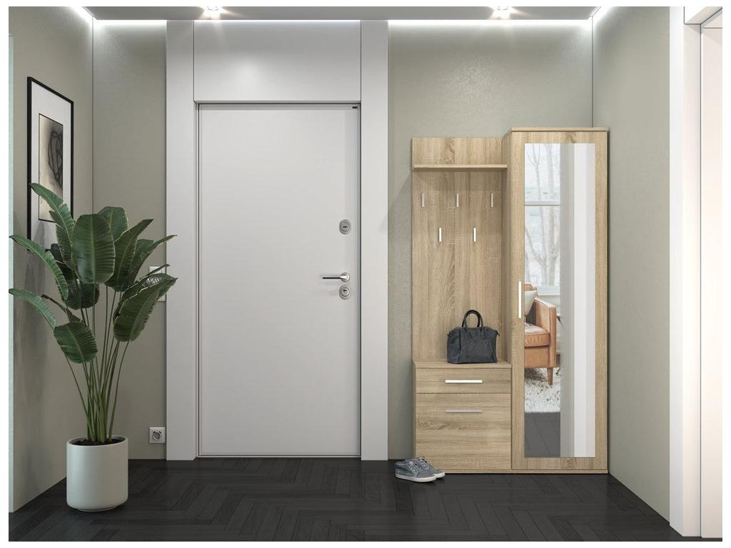 Bohometop wardrobe with mirror, 180x50x35 cm, wood, Bohometop 60973HQOF