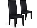 Set of 2 Nidchicshop Faux Leather Designer Chairs 108cm Black 23946DOZW