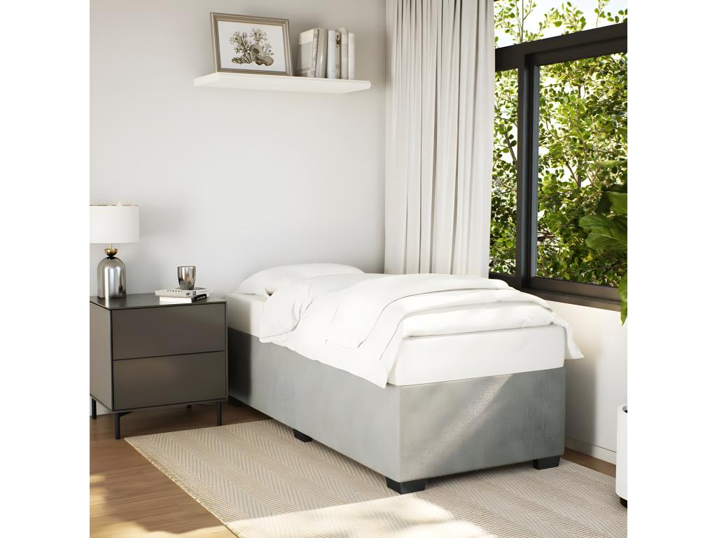 Bed frame Light gray 90x190 cm Velvet 20505HSUF