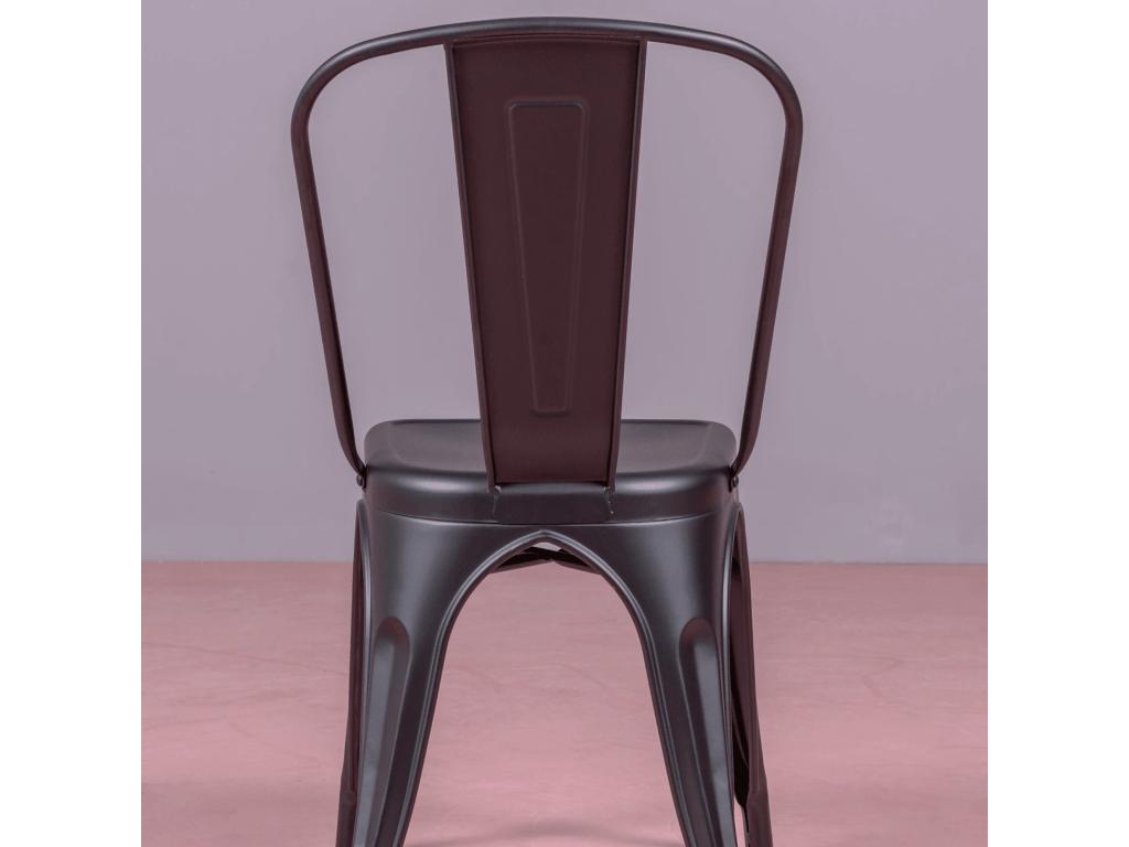 Industrial-style metal and steel chair - Bohometop - Black 15143EUDS