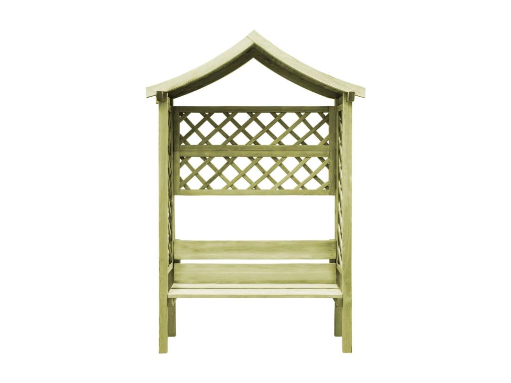 Nidchicshop garden shed with roof and bench, impregnated pine wood, 16247KNTC