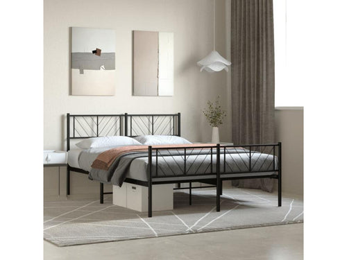 Metal bed frame without mattress, with black bed legs, 120x190cm, 21568DRDJ