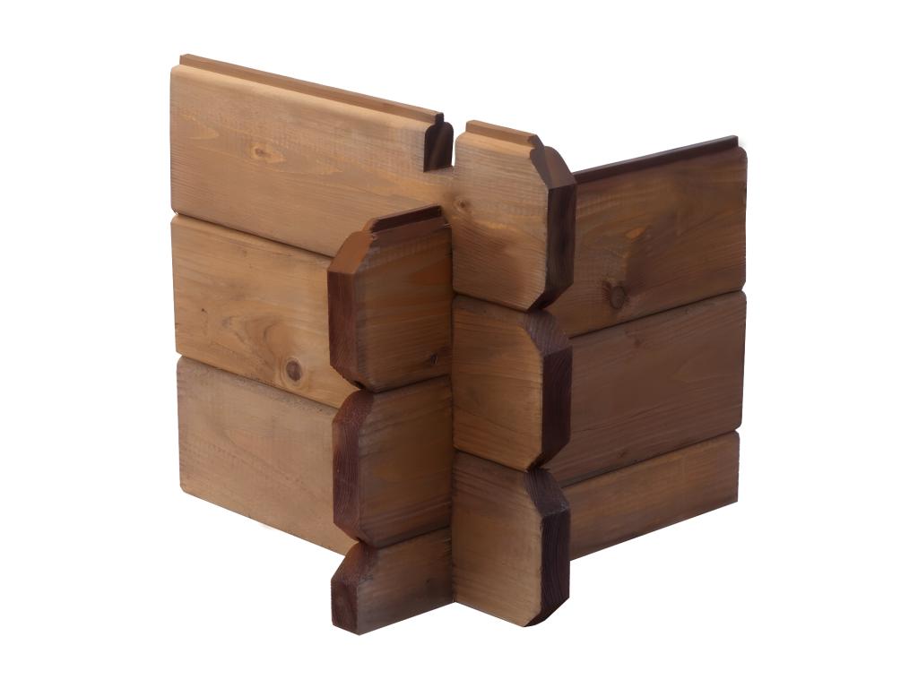 Wooden deck with railing for wooden shed - 6m² - 3m x 2m - impregnated - brown color - DOM147 - Bohometop 27824OTYM