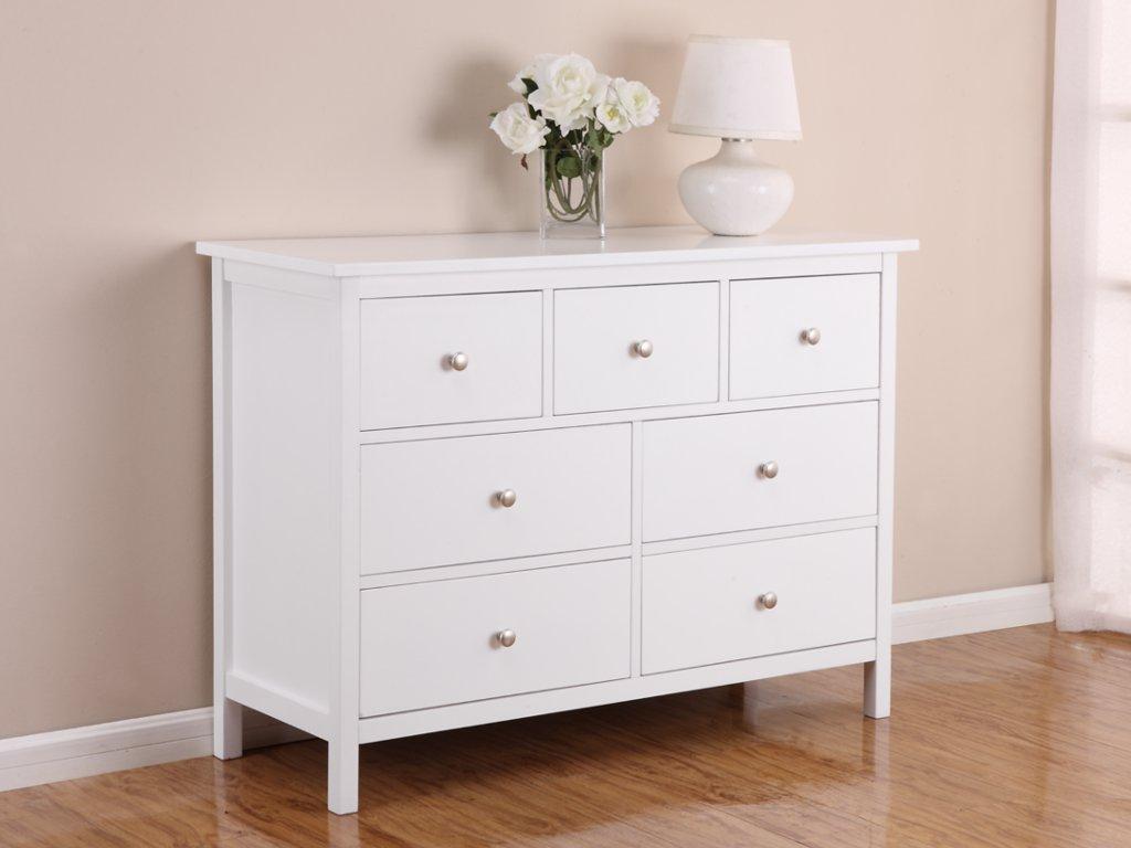 Nidchicshop Chest of Drawers - 7 Drawers - White Pine 07218SDST