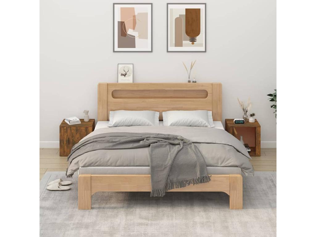 2-piece bedside tables, smoked oak, 50x39x47 cm, 24085NZKI
