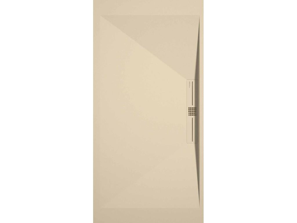 Calmetop Cream Smooth Finish Shower Tray with Colored Grid - 90x70 cm 95405YNVB