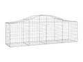 Arched gabion baskets, 15 pcs, 200x50x60-80 galvanized iron, 79156VMME