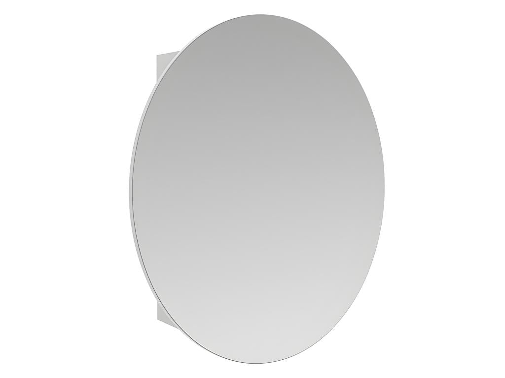 Oval bathroom wall cabinet with mirror - White - Nidchicshop 87382MZFV
