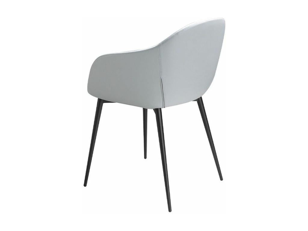 Velvet and eco-leather chair with black steel legs, Nidchicshop - Set of 2 - Color Nidchicshop 54 01415HXRB