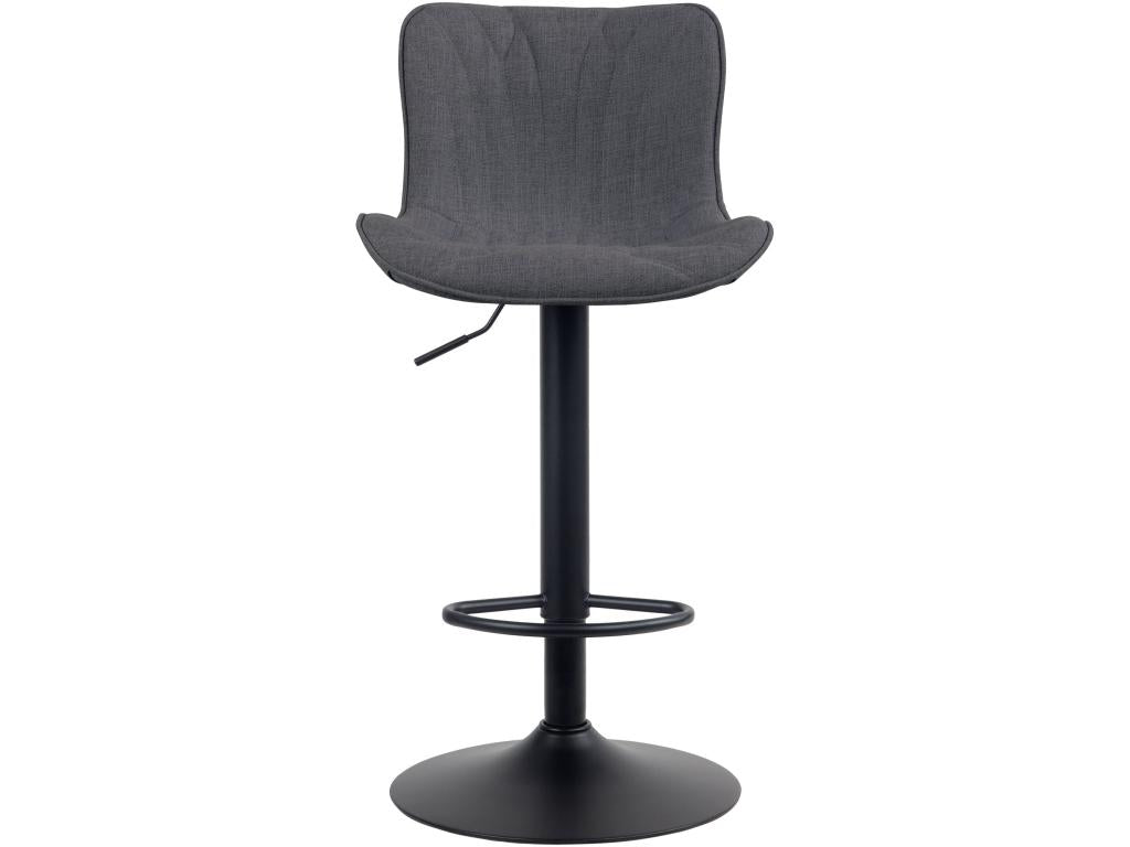 Bar stools - Fabric / Matte black metal - Black - Nidchicshop 27860BVSC