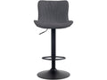 Bar stools - Fabric / Matte black metal - Black - Nidchicshop 27860BVSC