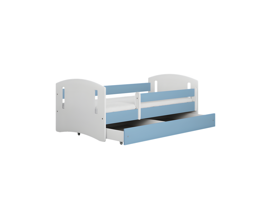Classic 2-piece blue bed with drawer, mattress not included, 180/80 cm, 55646BQZY