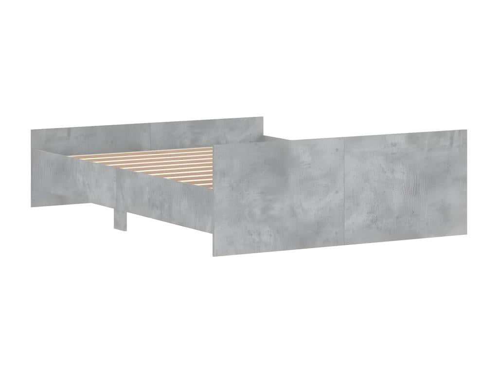 Bed frame without mattress concrete gray 140x190 cm 25936KQVM