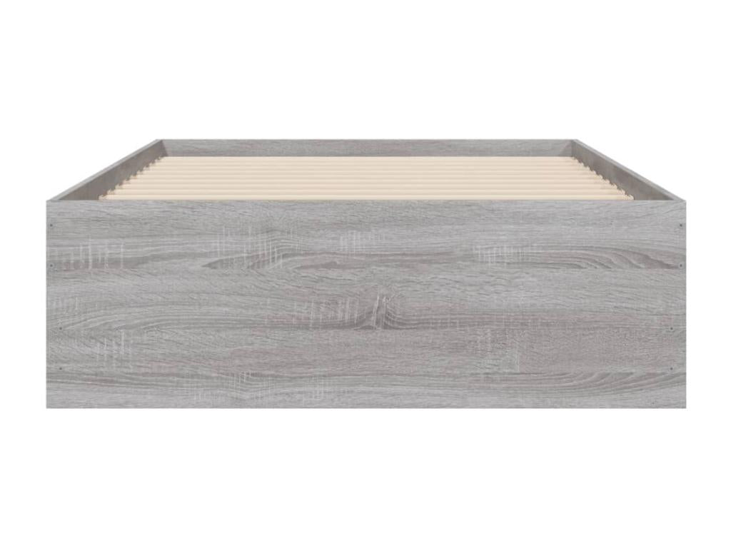 Nidchicshop bed frame and drawers, grey, 90x190 cm, engineered wood, 39880EVJW