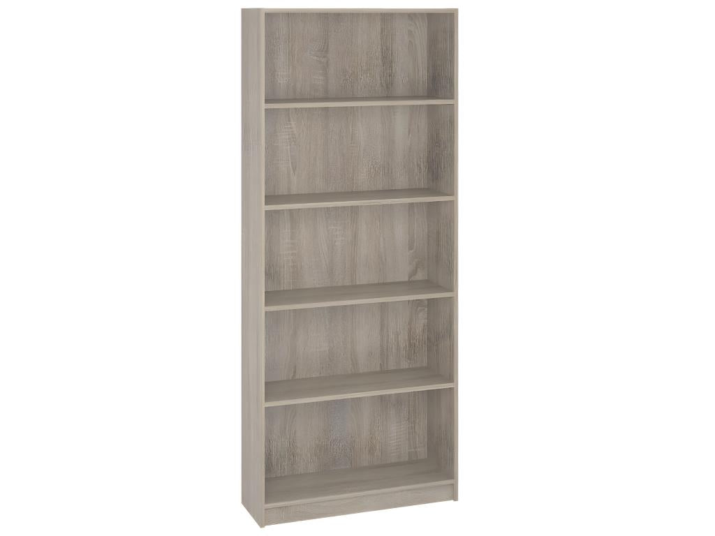 Oak-colored bookcase/shelf - Height 180 x Length 75 x Depth 25 cm 08211KHDH