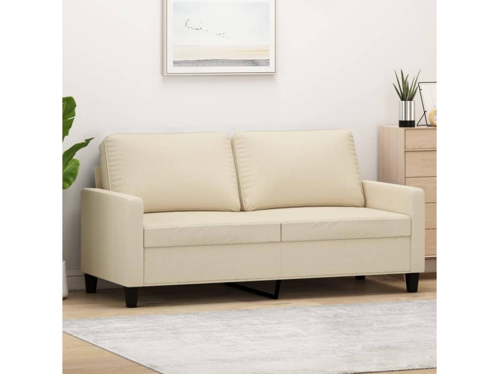 2-seater sofa, cream, 140 cm, fabric, 73749GITF